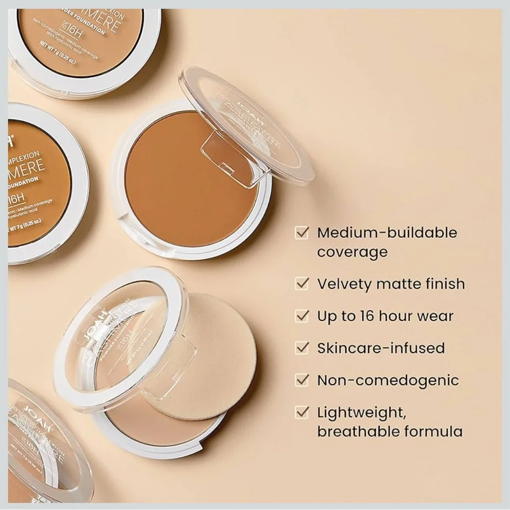LC040 JOAH Perfect Complexion Cashmere Powder Foundation -‎ Light Cool